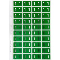 Avery Numeric Coding Label 1 Side Tab 25x42mm Dark Green Pack Of 240