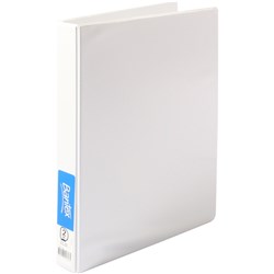 BANTEX INSERT BINDER STANDARD A4 2D RING 25MM WHITE
