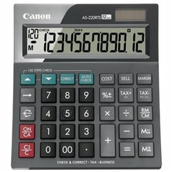 CANON AS-220RTS DESKTOP CALCULATOR 12 DIGIT BLACK