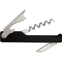 CONNOISSEUR WAITER'S FRIEND BOTTLE OPENER CORKSCREW BLACK