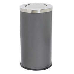 COMPASS ROUND SWING LID BIN 62 LITRES HAMMERTONE GREY