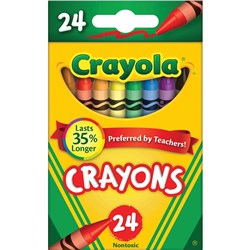CRAYOLA TUCK BOX CRAYONS 92X8MM ASSORTED PACK OF 24