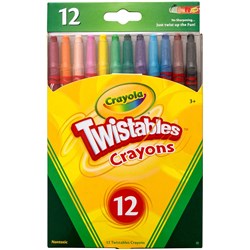 CRAYOLA TWISTABLES CRAYONS ASSORTED PACK OF 12