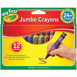 CRAYOLA MY FIRST JUMBO CRAYONS 101X14MM ASSORTED PACK OF 12