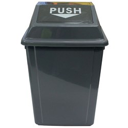 CLEANLINK RUBBISH BIN WITH BULLET LID 40 LITRES GREY