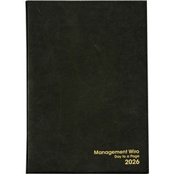 MANAGEMENT DIARY A5 DAY TO PAGE BLACK
