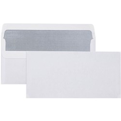CUMBERLAND PLAIN ENVELOPE DL 110 X 220MM SELF SEAL SECRETIVE WHITE BOX OF 500