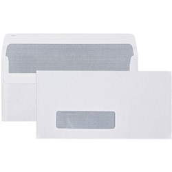 CUMBERLAND WINDOW FACE ENVELOPE DL SELF SEAL SECRETIVE WHITE BOX OF 500