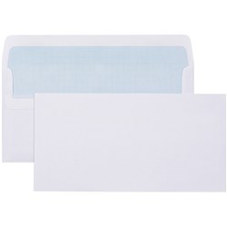 CUMBERLAND PLAIN ENVELOPE DLX 120 X 235MM SELF SEAL SECRETIVE WHITE BOX OF 500