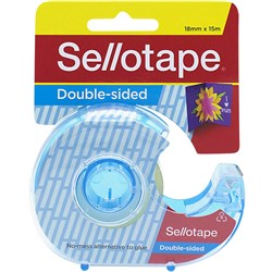 SELLOTAPE DOUBLE SIDED MOUNTING TAPE 18MMX15M IN DISPENSER CLEAR