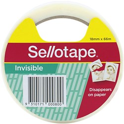 SELLOTAPE FINISHING TAPE MATT 18MMX66M INVISIBLE TAPE