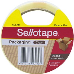 SELLOTAPE PACKAGING TAPE 36MM X 50M HOT-MELT ADHESIVE CLEAR