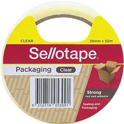 SELLOTAPE PACKAGING TAPE 24MM X 50M HOT-MELT ADHESIVE CLEAR