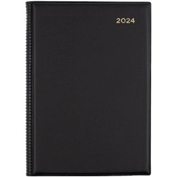 COLLINS BELMONT DESK DIARY A5 2 DAYS TO PAGE BLACK