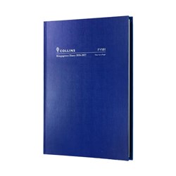 COLLINS KINGSGROVE FINANCIAL YEAR DIARY A5 DAY TO PAGE BLUE