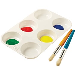 EC PAINT PALETTE NO 8 257 X 180MM 6 WELL