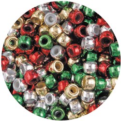 EC PONY BEADS CHRISTMAS ASSORTED PACK OF 1000