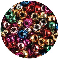 EC PONY BEADS METALLIC ASSORTED PACK OF 1000