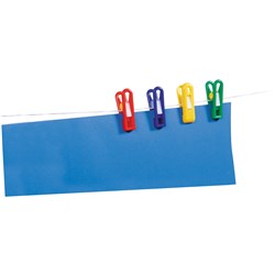 EC PAINTING PEGS 70X22MM BRIGHT ASSORTED COLOURS PACK OF 12