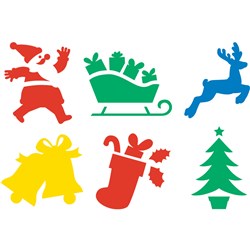 EC STENCIL CHRISTMAS 200X200MM PACK OF 6
