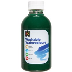 EC WASHABLE WATERCOLOUR PAINTS 250ML GREEN