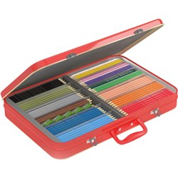 FABER-CASTELL CLASSIC COLOUR PENCILS ASSORTED BRIEFCASE TIN OF 300 INCLUDING 5 SHARPENERS