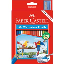 FABER-CASTELL COLOUR PENCILS WATERCOLOUR 36 SHARPENER