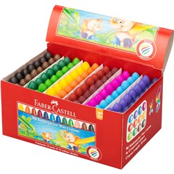 FABER-CASTELL CHUBLET WAX CRAYONS ASSORTED PACK OF 96