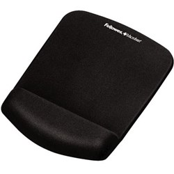 FELLOWES PLUSHTOUCH MOUSE PAD WRIST REST BLACK