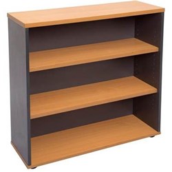 RAPIDLINE RAPID WORKER BOOKCASE 2 SHELVES 900W X 315D X 900MMH BEECH AND IRONSTONE