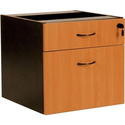 RAPIDLINE RAPID WORKER FIXED PEDESTAL 1 DRAWER 1 FILE 465W X447DX454MMH BEECH/IRONSTONE