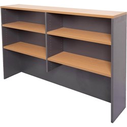 RAPIDLINE RAPID WORKER OVERHEAD HUTCH 1200W X 315D X 1070MMH BEECH AND IRONSTONE