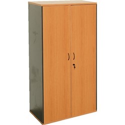 RAPIDLINE RAPID WORKER LOCKABLE CUPBOARD 900W X 450D X 1800MMH BEECH AND IRONSTONE