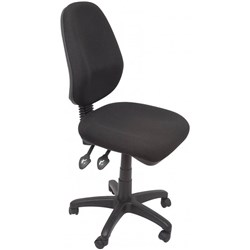 RAPIDLINE EG100CH ERGONOMIC CHAIR OVAL HIGH BACK 3 LEVER BLACK FABRIC SEAT AND BACK
