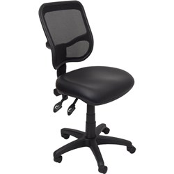 RAPIDLINE EM300 ERGONOMIC CHAIR MEDIUM BACK MESH BACK BLACK PU SEAT