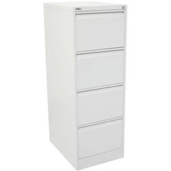 RAPIDLINE GO VERTICAL FILING CABINET 4 DRAWER 460W X 620D X 1321MMH WHITE