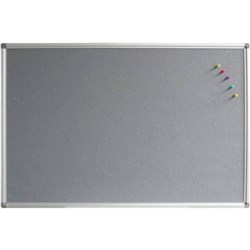 RAPIDLINE PINBOARD 1200W X 15D X 900MMH GREY FELT ALUMINIUM FRAME