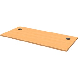 RAPIDLINE RECTANGLE DESK TOP ONLY 1500W X 700D X 25MMH WITH 2 CABLE PORTS BEECH