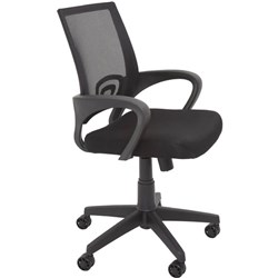RAPIDLINE VESTA OFFICE CHAIR MEDIUM MESH BACK WITH ARMS BLACK