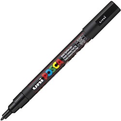 UNI POSCA PC-3M PAINT MARKER FINE 1.3MM BULLET TIP BLACK