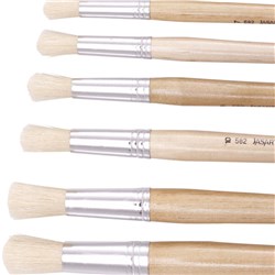 JASART HOG BRISTLE SERIES 582 ROUND BRUSHES SIZE 5 PACK OF 12