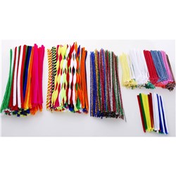 JASART PIPE CLEANERS 1.2CMX30CM CHENILLE ASSORTED PACK OF 100