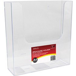DEFLECTO BROCHURE HOLDER A4 SINGLE TIER WALL MOUNT EXTRA CAPACITY
