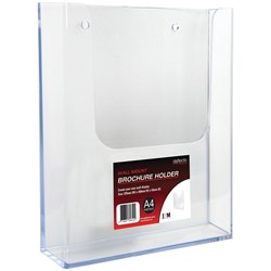 Deflecto Brochure Holder A4 Single Tier Wall Mount