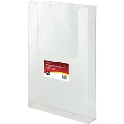 DEFLECTO BROCHURE HOLDER A3 SINGLE TIER WALL MOUNT PORTRAIT