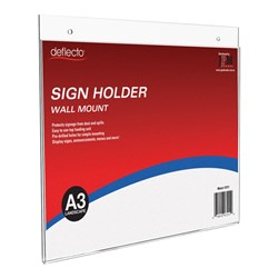 DEFLECTO SIGN MENU HOLDER A3 WALL MOUNT LANDSCAPE
