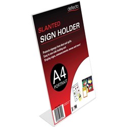 Deflecto Sign Holder Slanted A4 Portrait