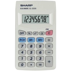 SHARP EL-233SB POCKET CALCULATOR 8 DIGIT WHITE