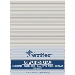 WRITER A4 EXAM PAPER 9MM DOTTED THIRDS PORTRAIT REAM OF 500