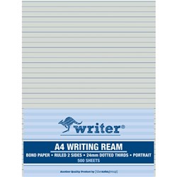 WRITER A4 EXAM PAPER 24MM DOTTED THIRDS PORTRAIT REAM OF 500